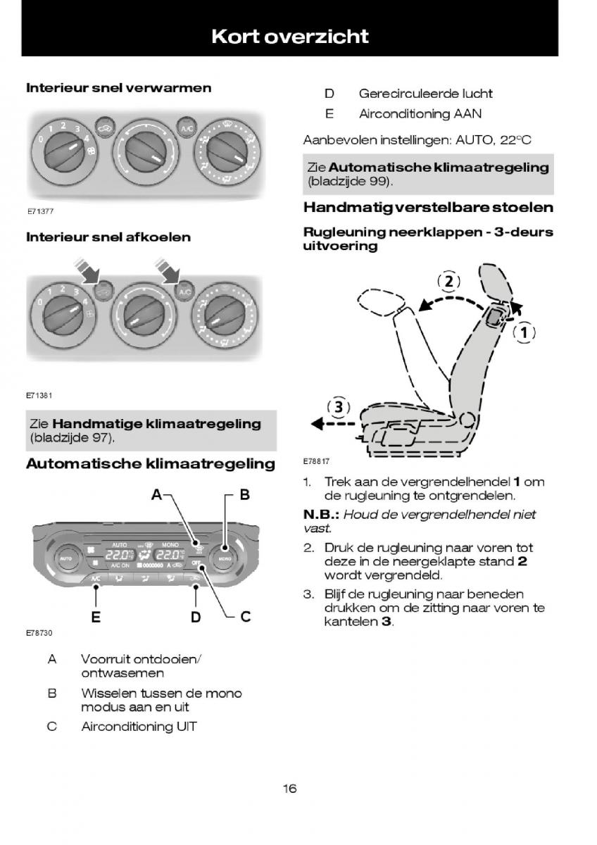 Ford Focus I 1 handleiding / page 18