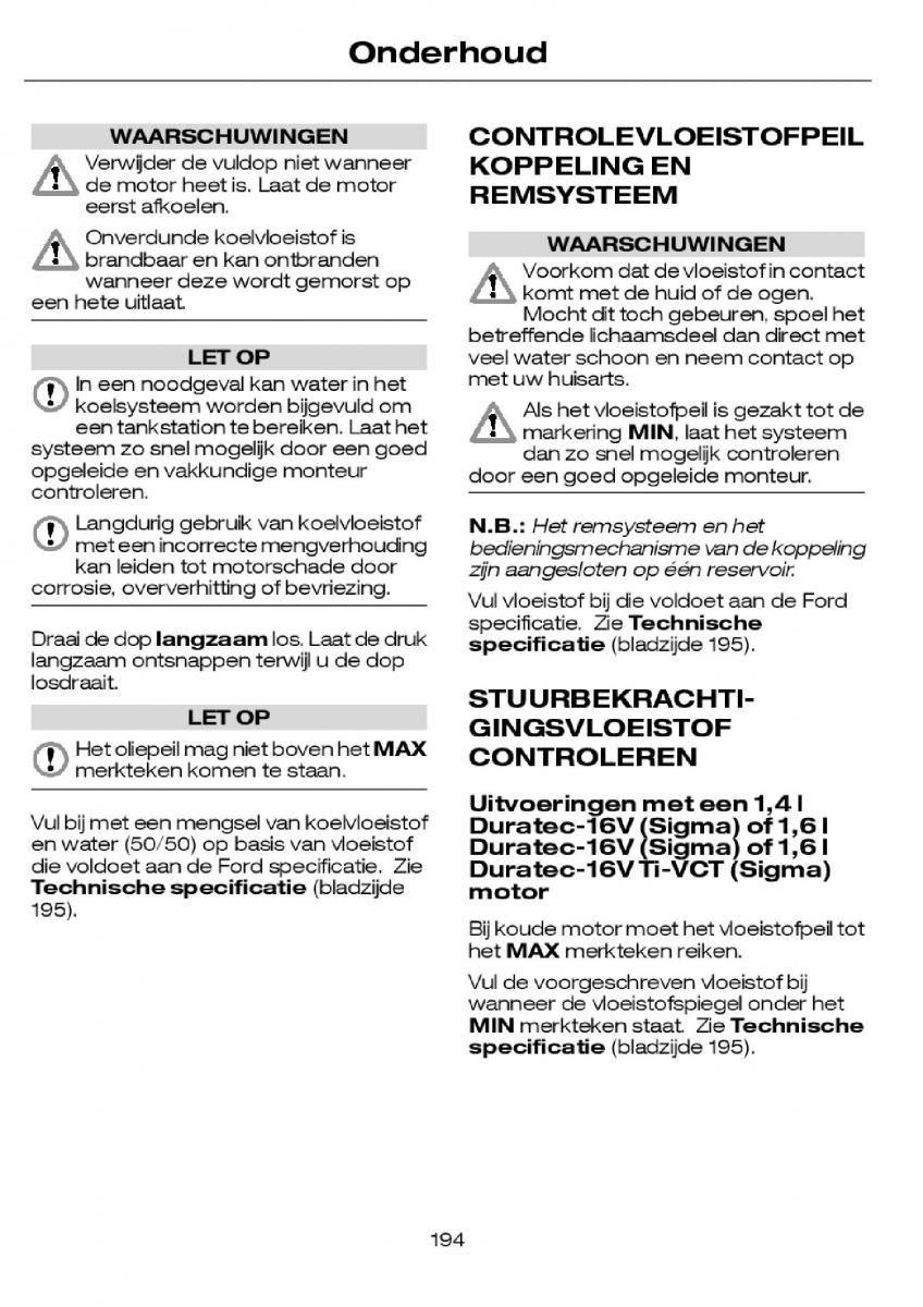 Ford Focus I 1 handleiding / page 197