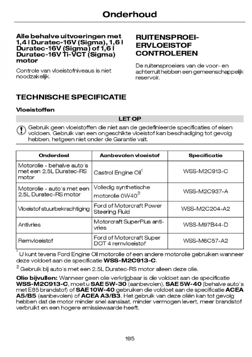 Ford Focus I 1 handleiding / page 198