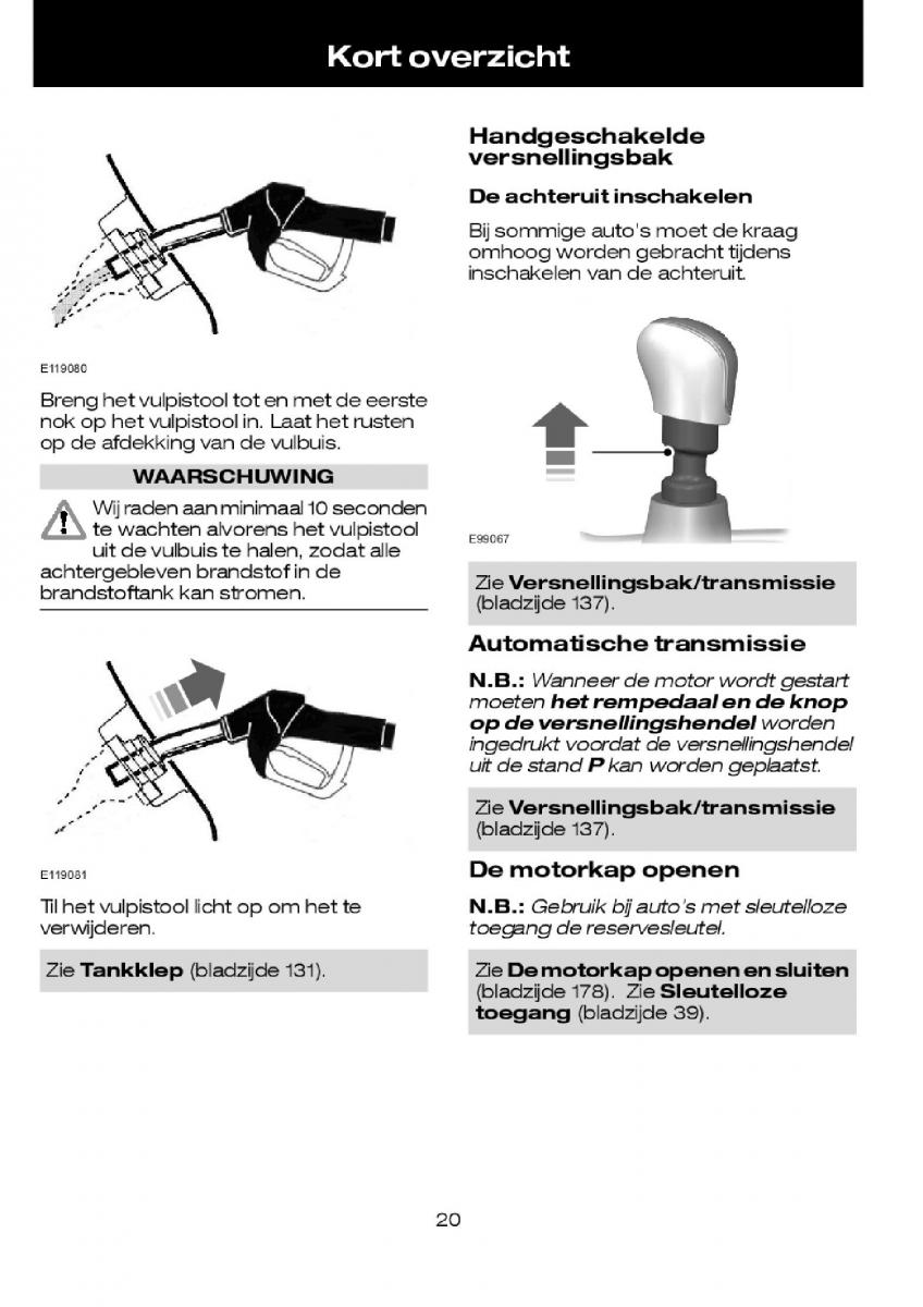 Ford Focus I 1 handleiding / page 22