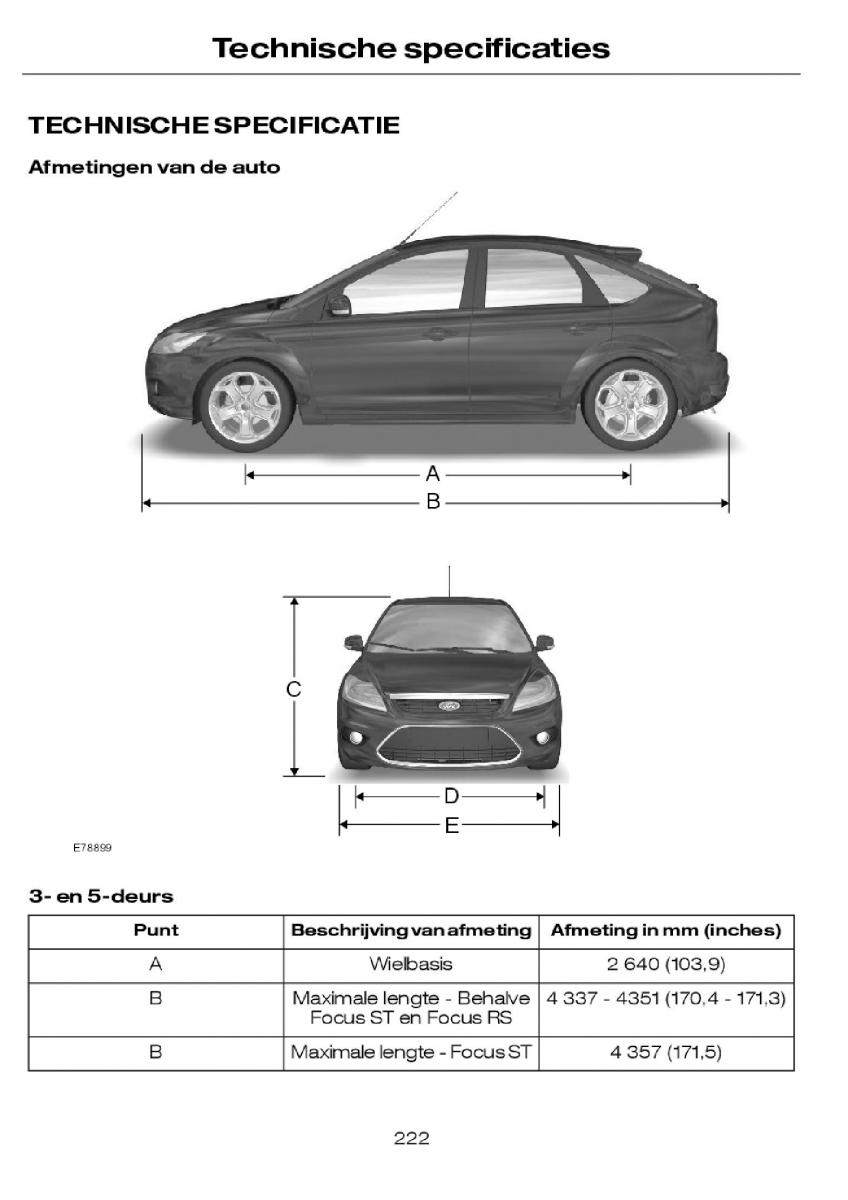 Ford Focus I 1 handleiding / page 225