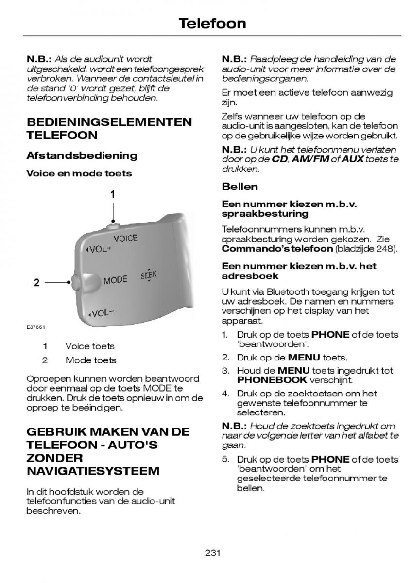 Ford Focus I 1 handleiding / page 234