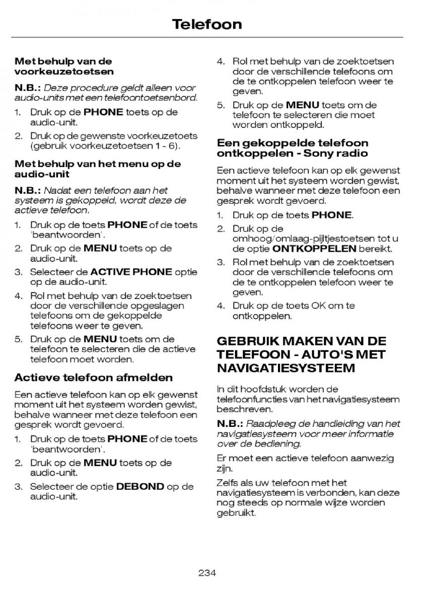 Ford Focus I 1 handleiding / page 237