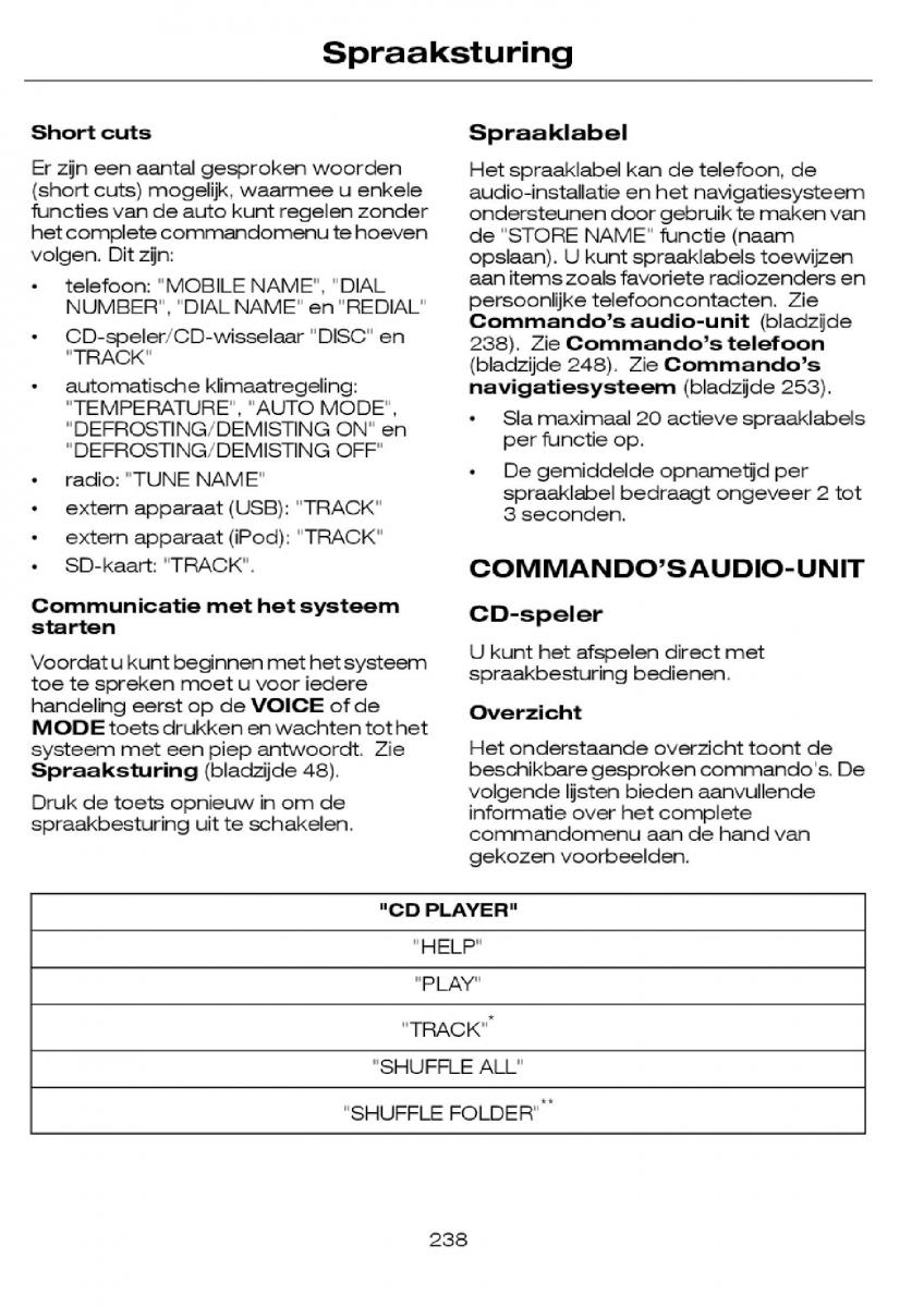 Ford Focus I 1 handleiding / page 241