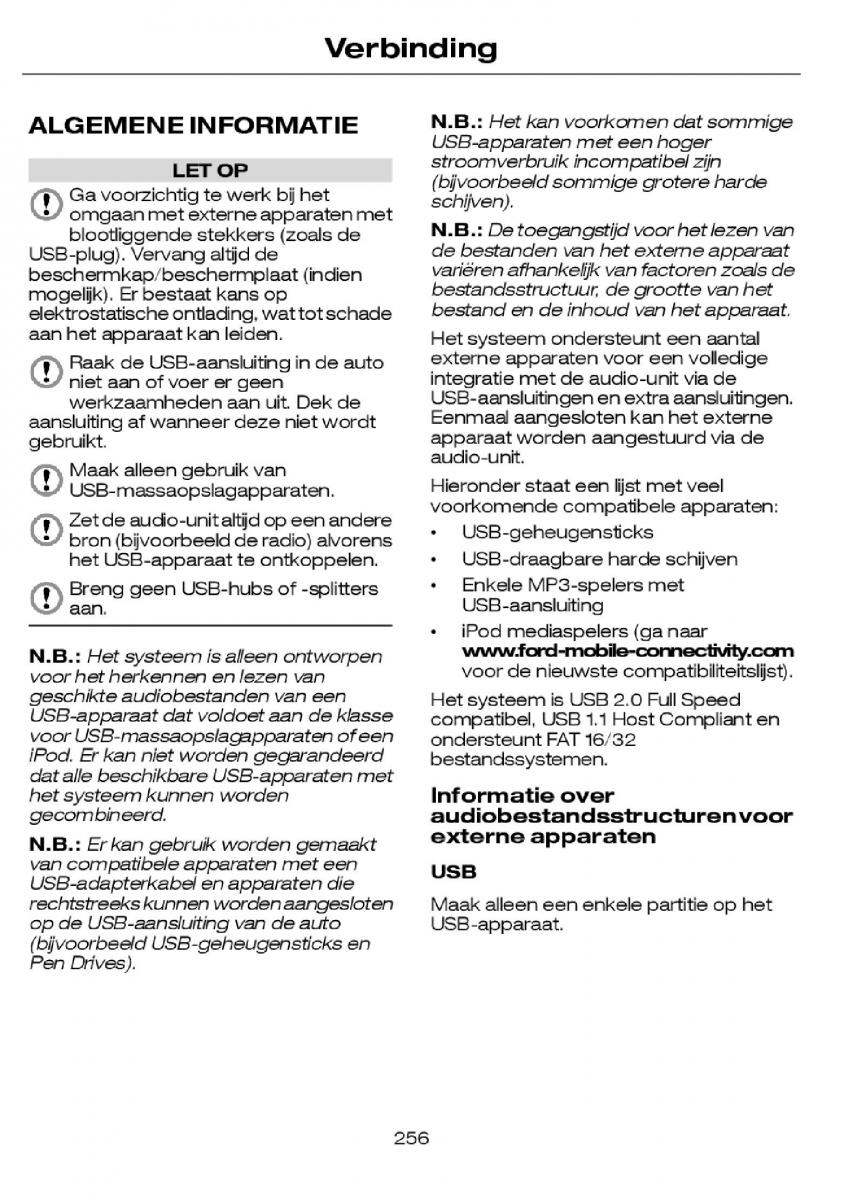 Ford Focus I 1 handleiding / page 259