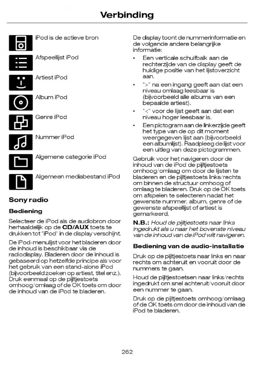 Ford Focus I 1 handleiding / page 265