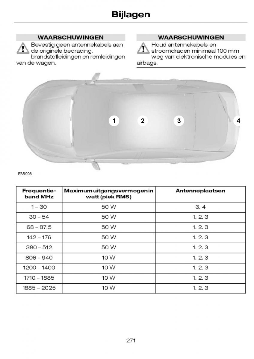 Ford Focus I 1 handleiding / page 274