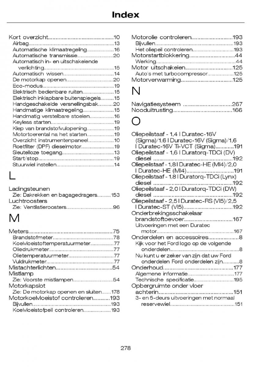 Ford Focus I 1 handleiding / page 281