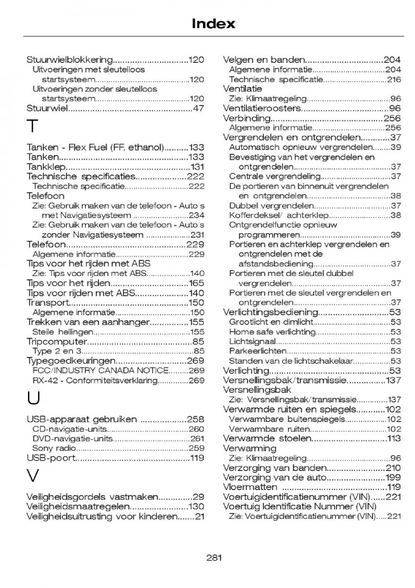 Ford Focus I 1 handleiding / page 284