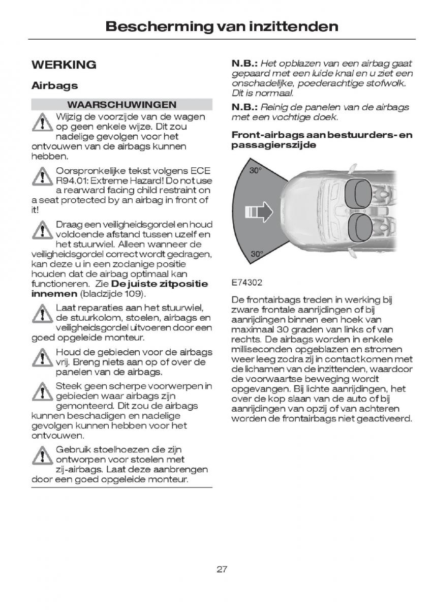 Ford Focus I 1 handleiding / page 29