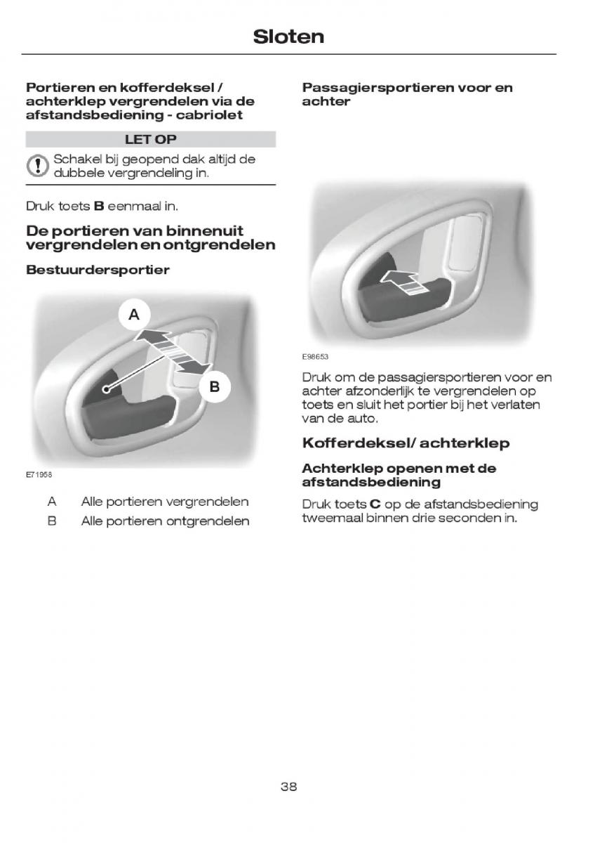 Ford Focus I 1 handleiding / page 40