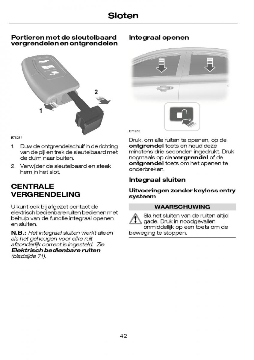 Ford Focus I 1 handleiding / page 44