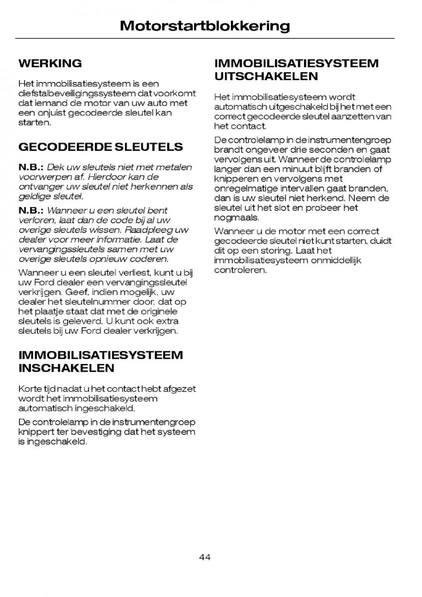 Ford Focus I 1 handleiding / page 46