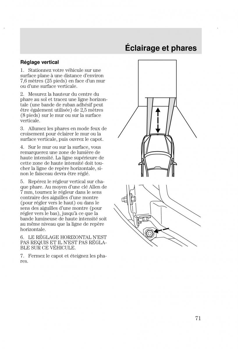 Ford Focus I 1 manuel du proprietaire / page 71