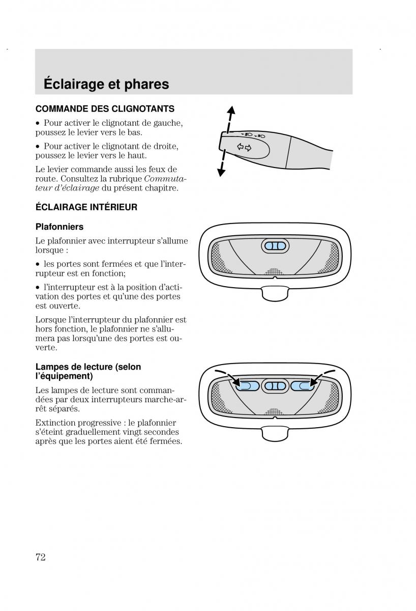 Ford Focus I 1 manuel du proprietaire / page 72