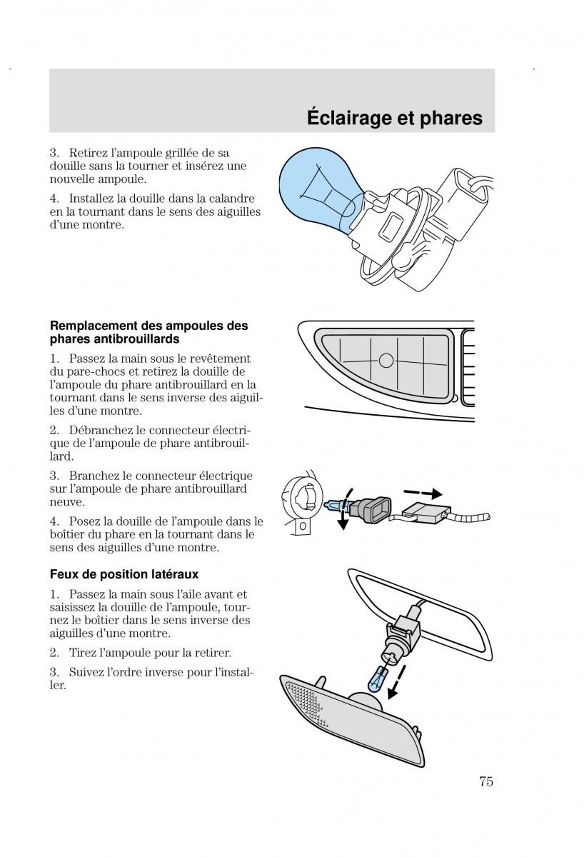 Ford Focus I 1 manuel du proprietaire / page 75