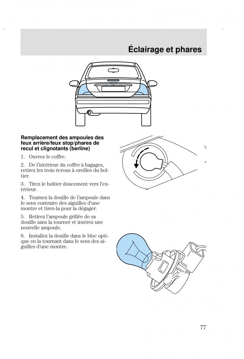 Ford Focus I 1 manuel du proprietaire / page 77