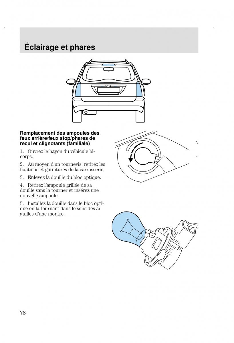 Ford Focus I 1 manuel du proprietaire / page 78