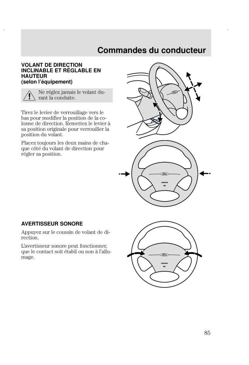 Ford Focus I 1 manuel du proprietaire / page 85