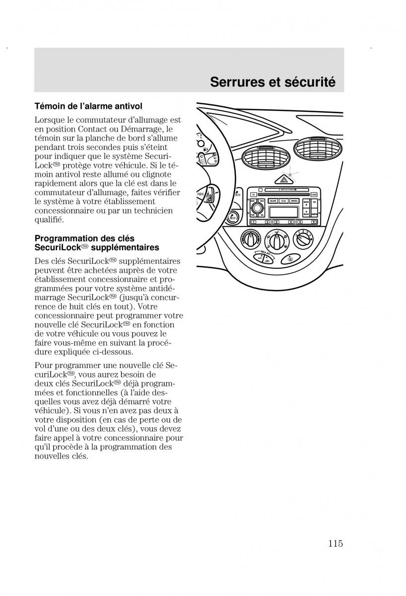 Ford Focus I 1 manuel du proprietaire / page 115
