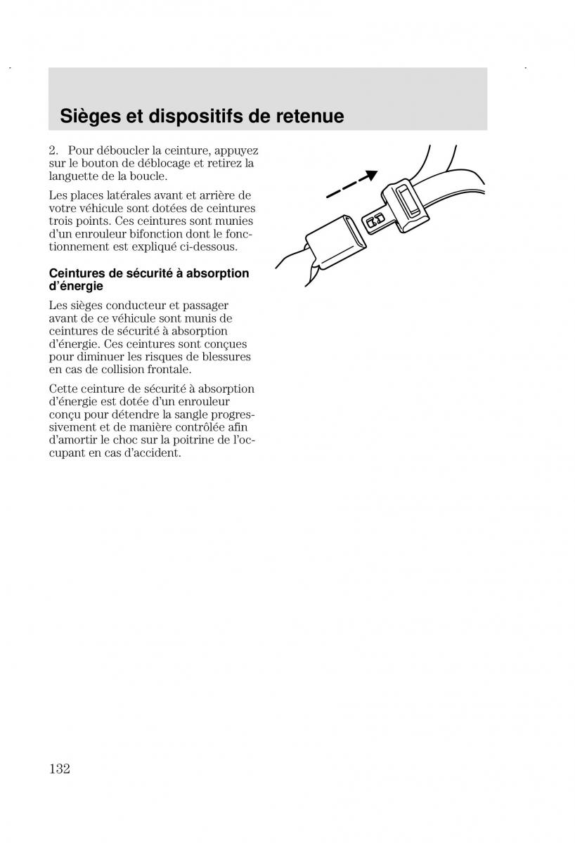 Ford Focus I 1 manuel du proprietaire / page 132