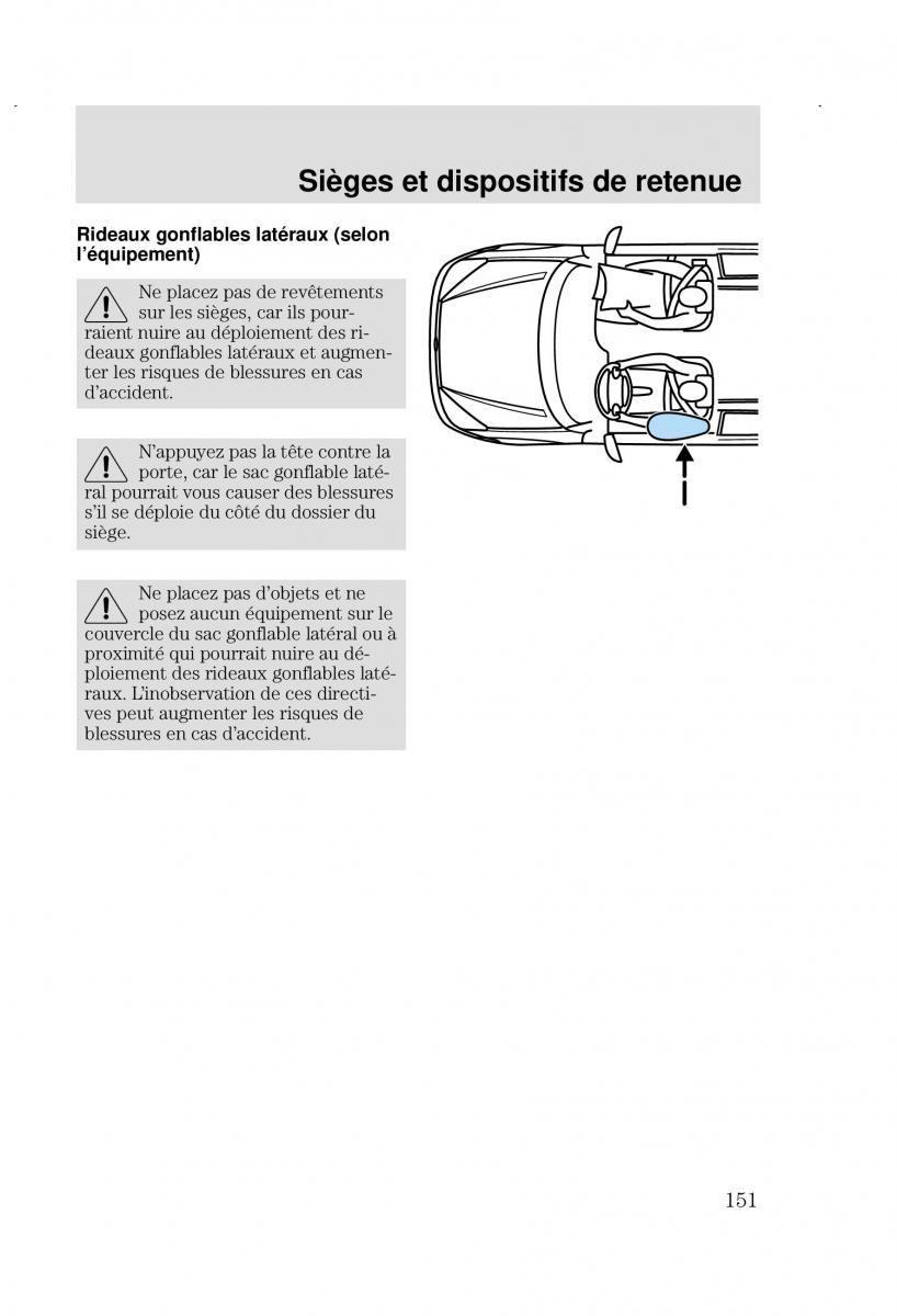 Ford Focus I 1 manuel du proprietaire / page 151