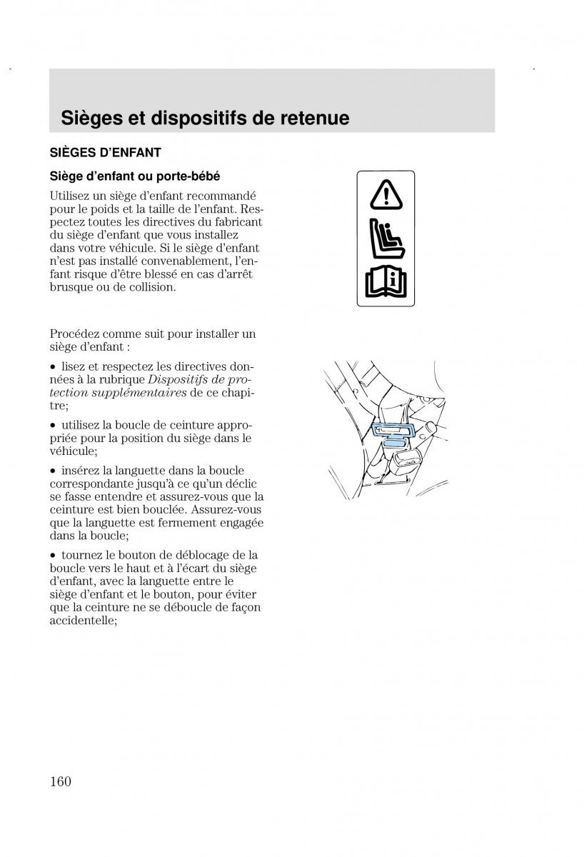 Ford Focus I 1 manuel du proprietaire / page 160