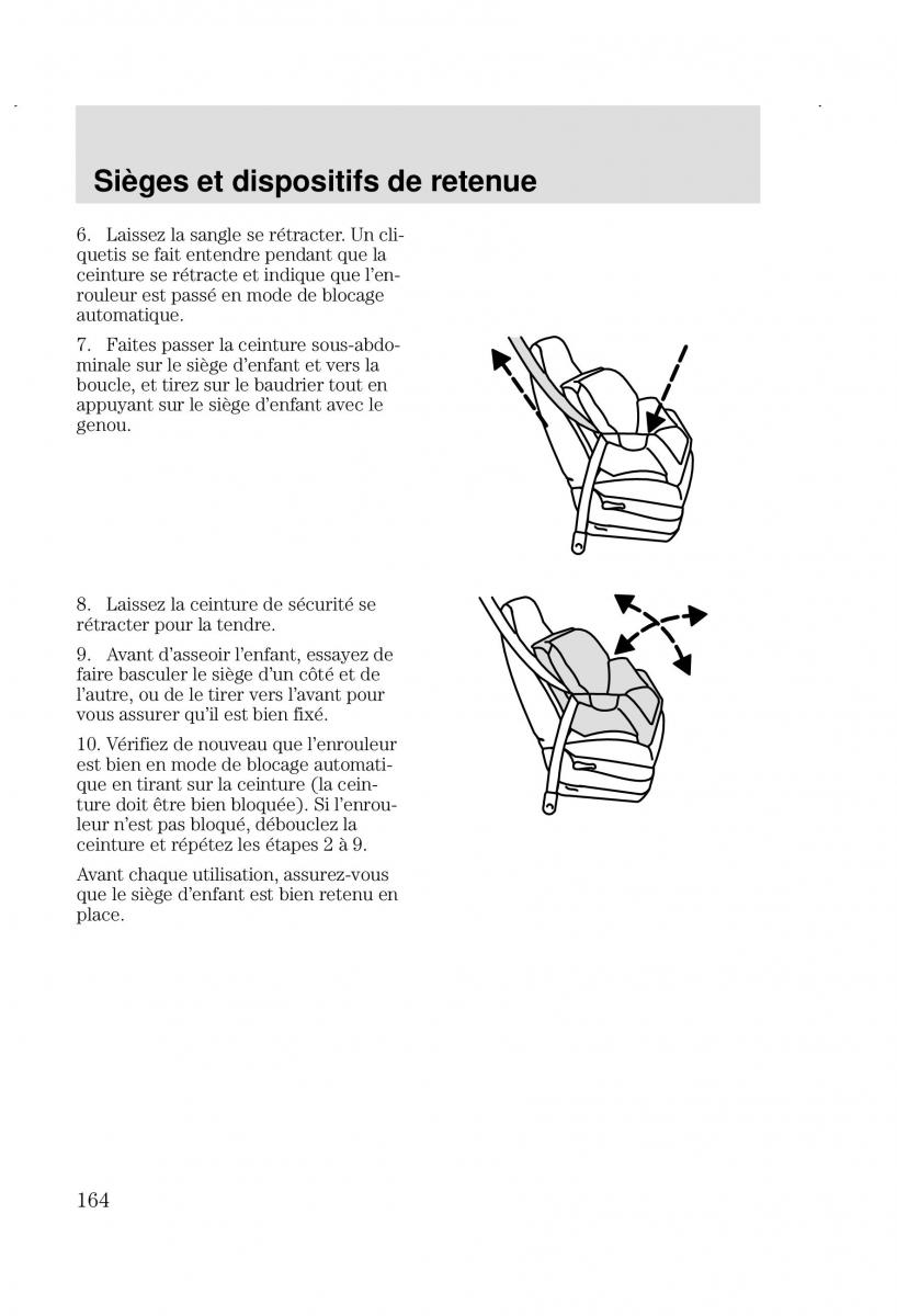 Ford Focus I 1 manuel du proprietaire / page 164