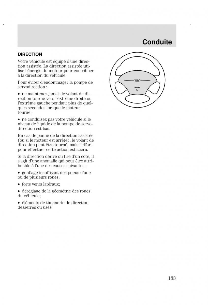 Ford Focus I 1 manuel du proprietaire / page 183