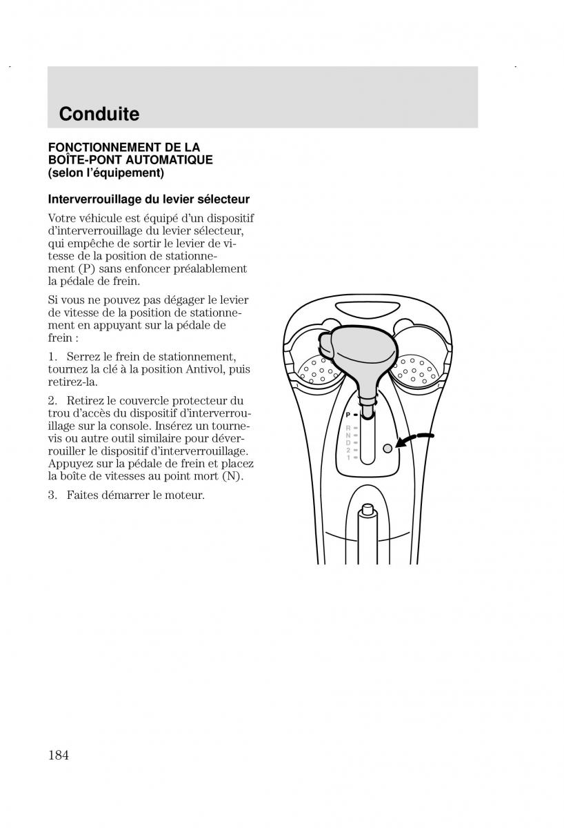 Ford Focus I 1 manuel du proprietaire / page 184