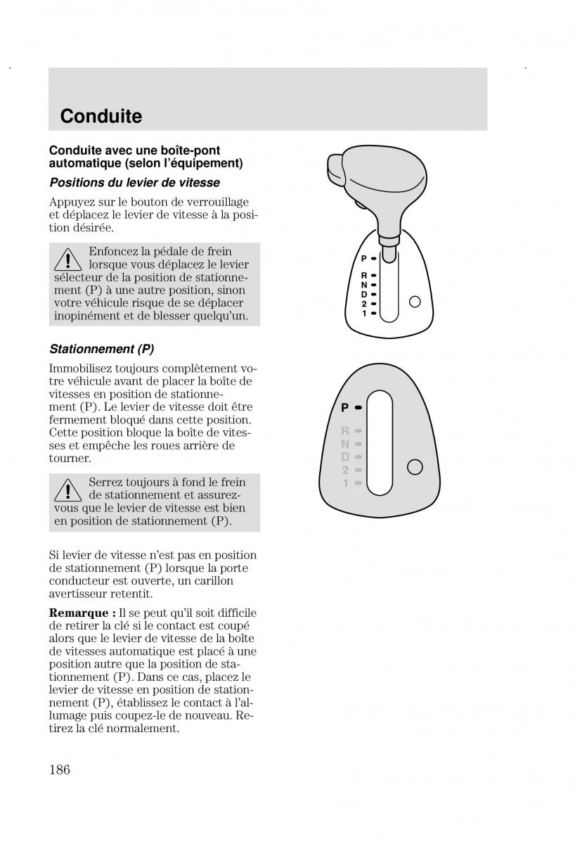 Ford Focus I 1 manuel du proprietaire / page 186