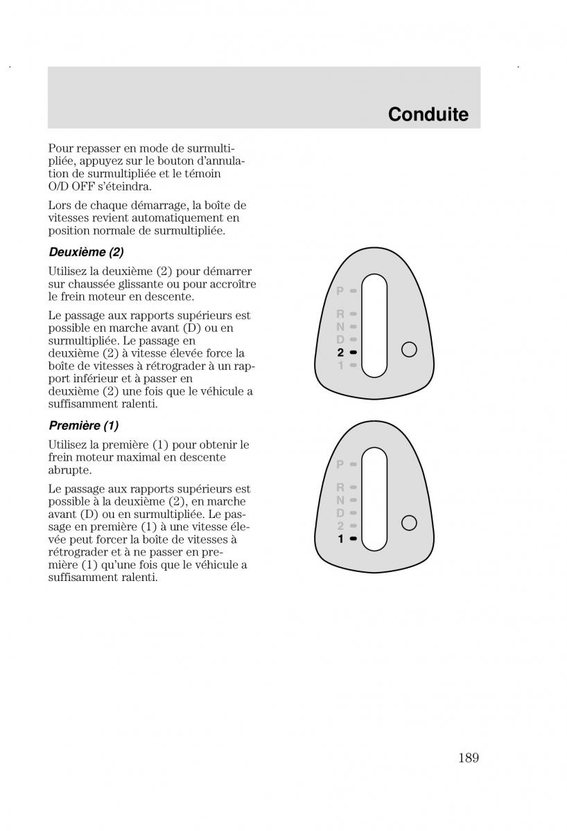 Ford Focus I 1 manuel du proprietaire / page 189