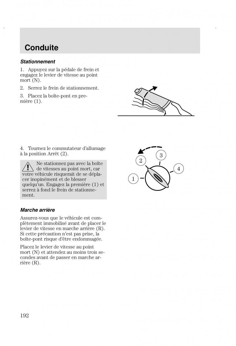 Ford Focus I 1 manuel du proprietaire / page 192