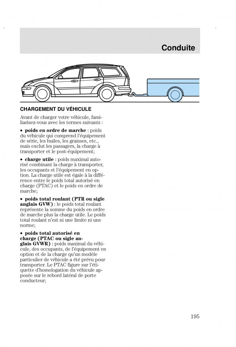 Ford Focus I 1 manuel du proprietaire / page 195