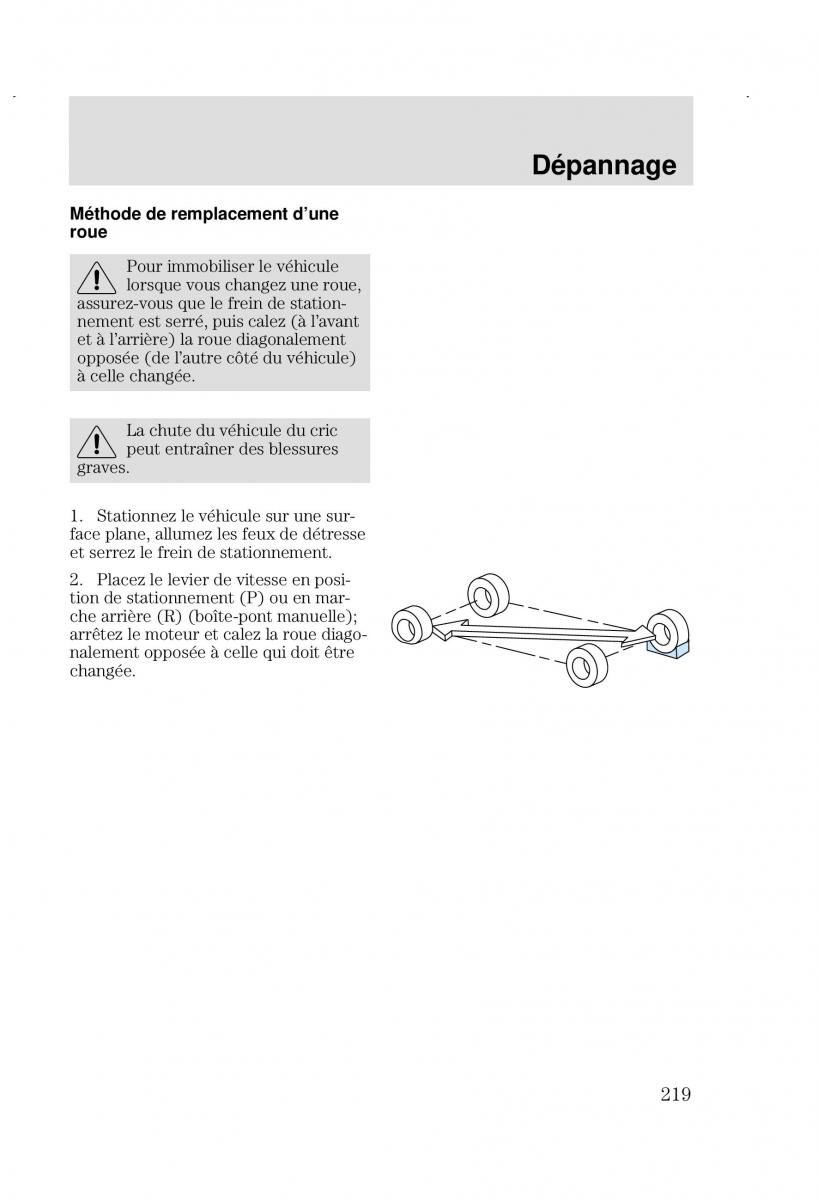 Ford Focus I 1 manuel du proprietaire / page 219