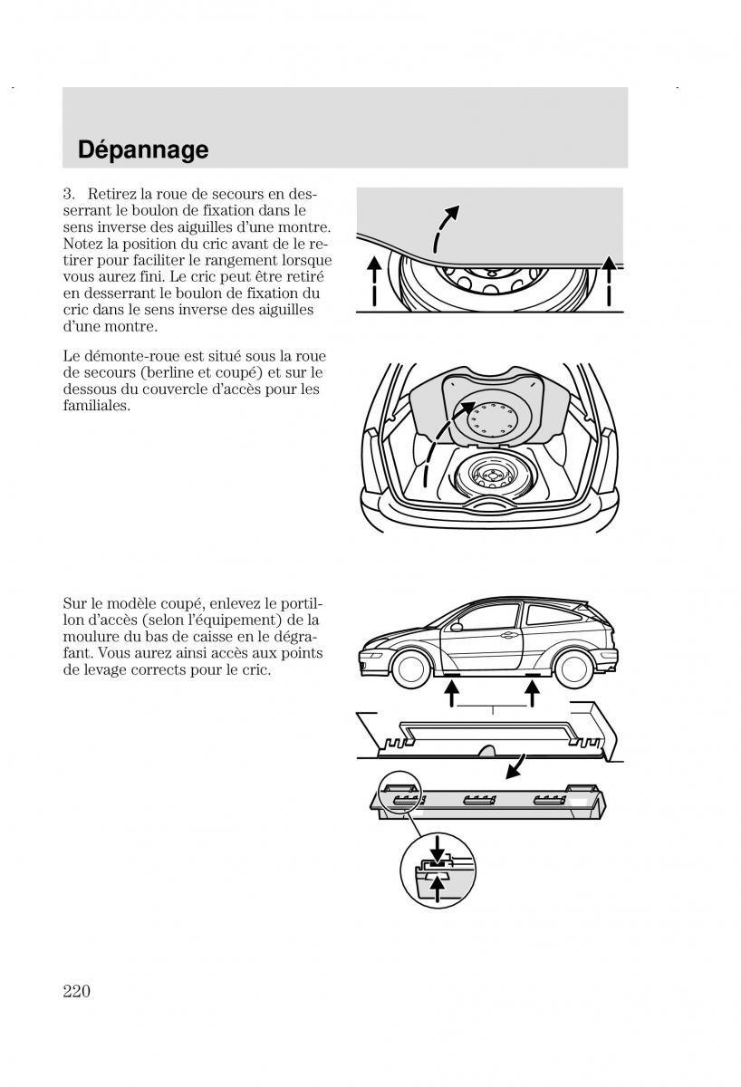 Ford Focus I 1 manuel du proprietaire / page 220