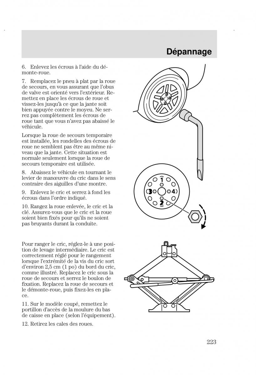 Ford Focus I 1 manuel du proprietaire / page 223