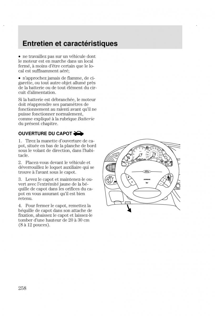 Ford Focus I 1 manuel du proprietaire / page 258