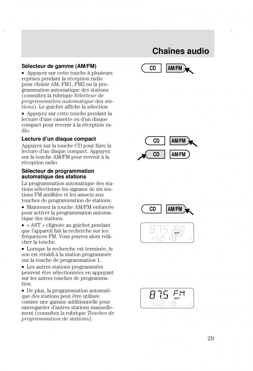 Ford Focus I 1 manuel du proprietaire / page 29