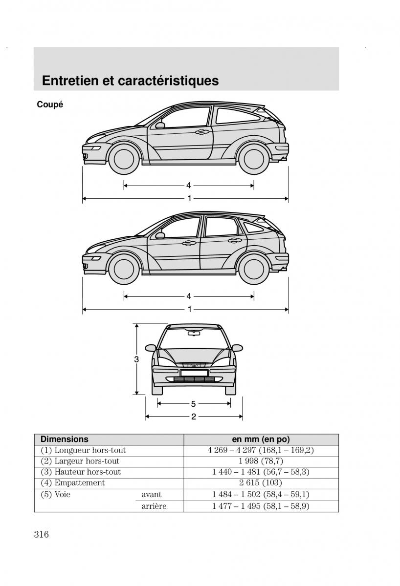 Ford Focus I 1 manuel du proprietaire / page 316