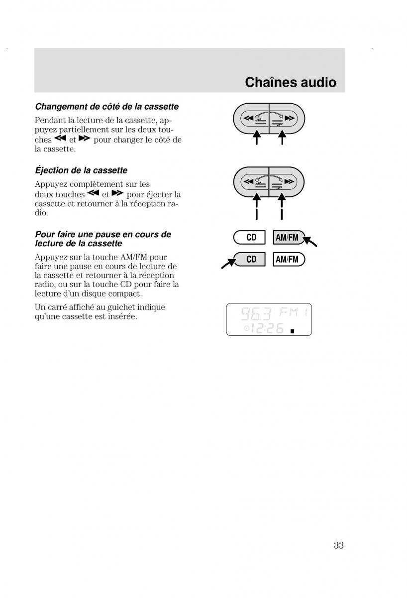 Ford Focus I 1 manuel du proprietaire / page 33