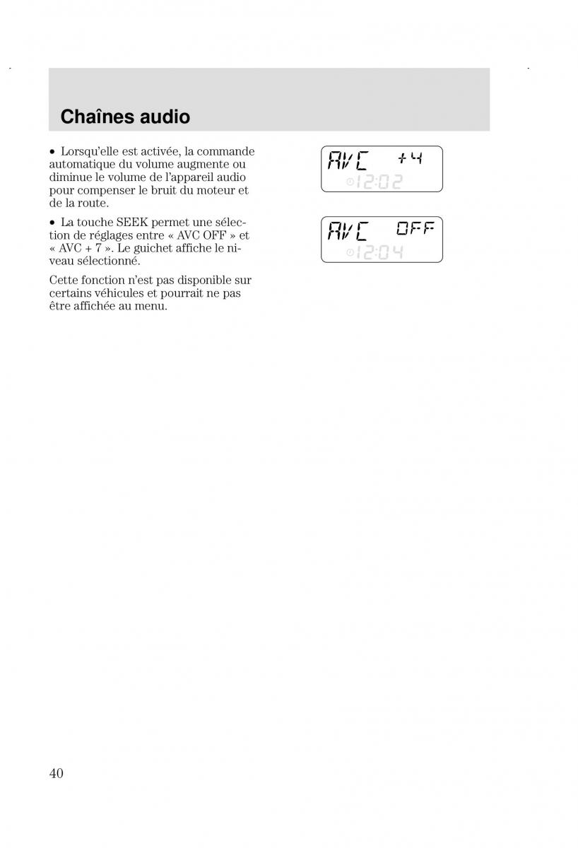 Ford Focus I 1 manuel du proprietaire / page 40