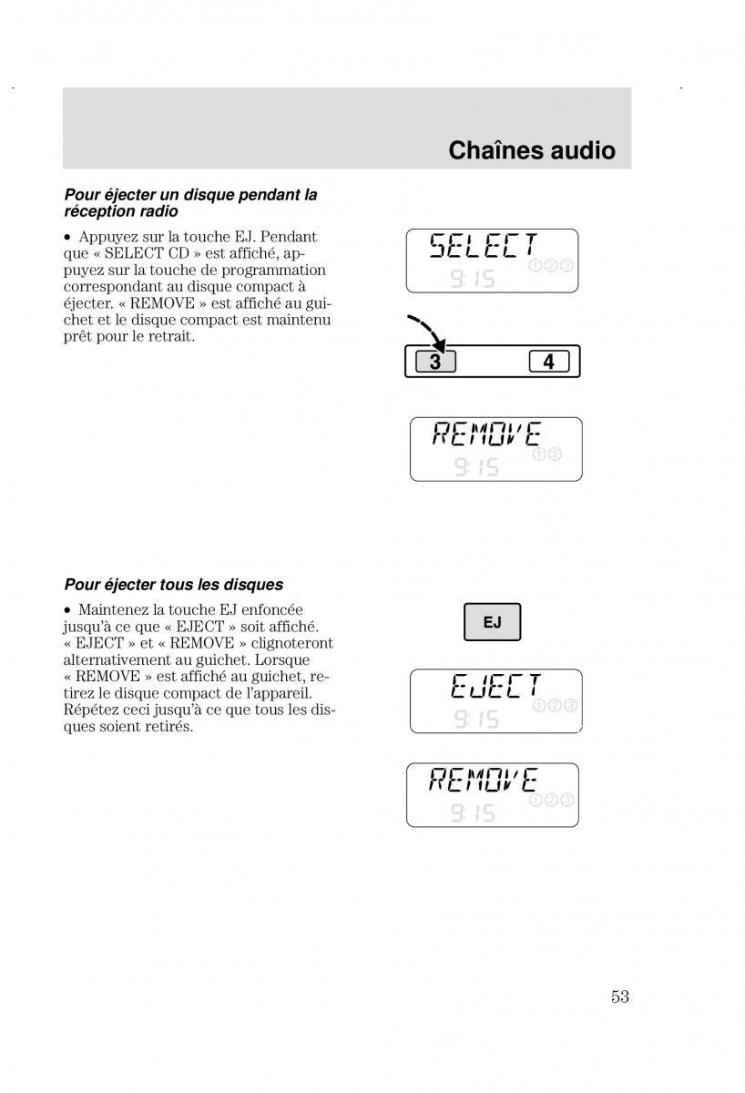 Ford Focus I 1 manuel du proprietaire / page 53