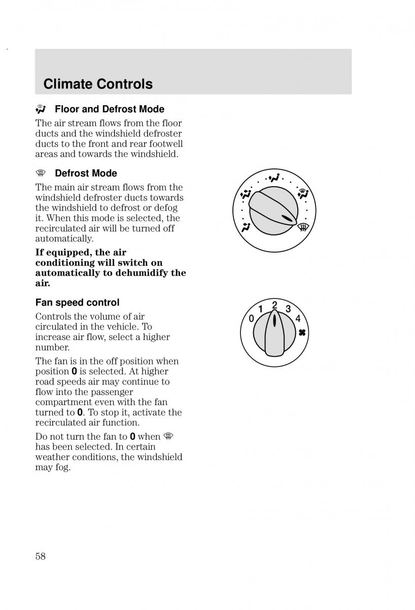 Ford Focus I 1 owners manual / page 58