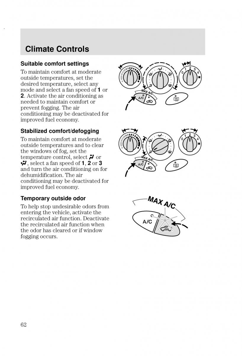 Ford Focus I 1 owners manual / page 62