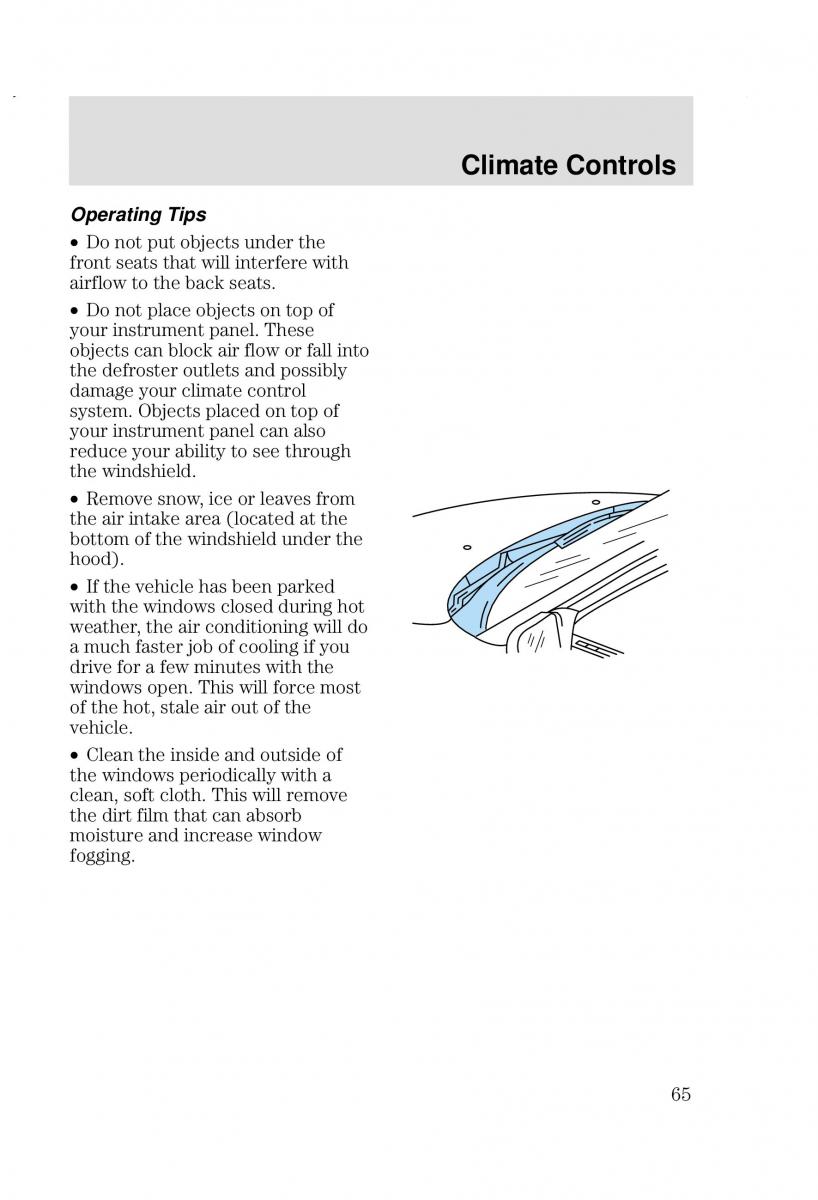 Ford Focus I 1 owners manual / page 65