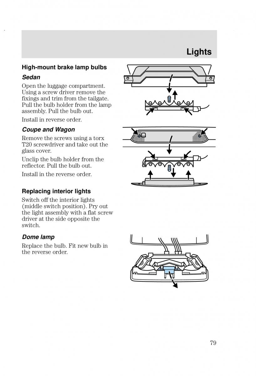 Ford Focus I 1 owners manual / page 79