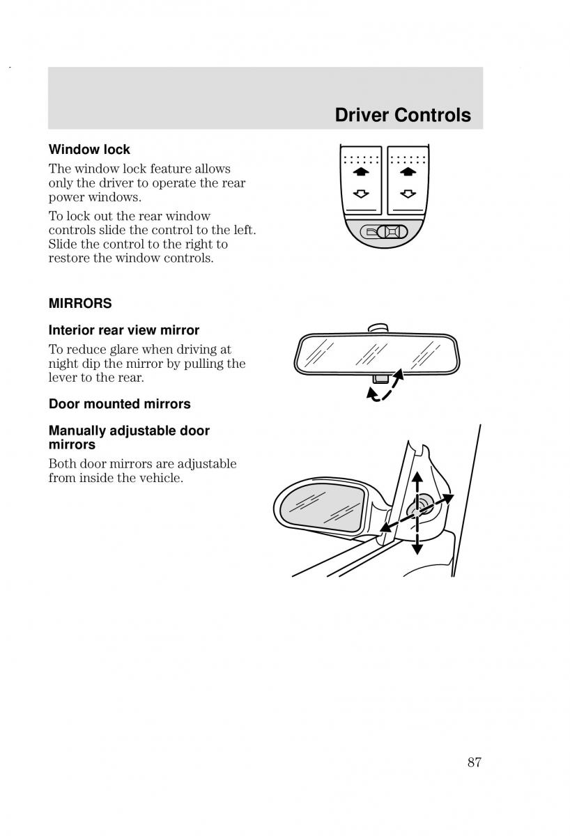 Ford Focus I 1 owners manual / page 87