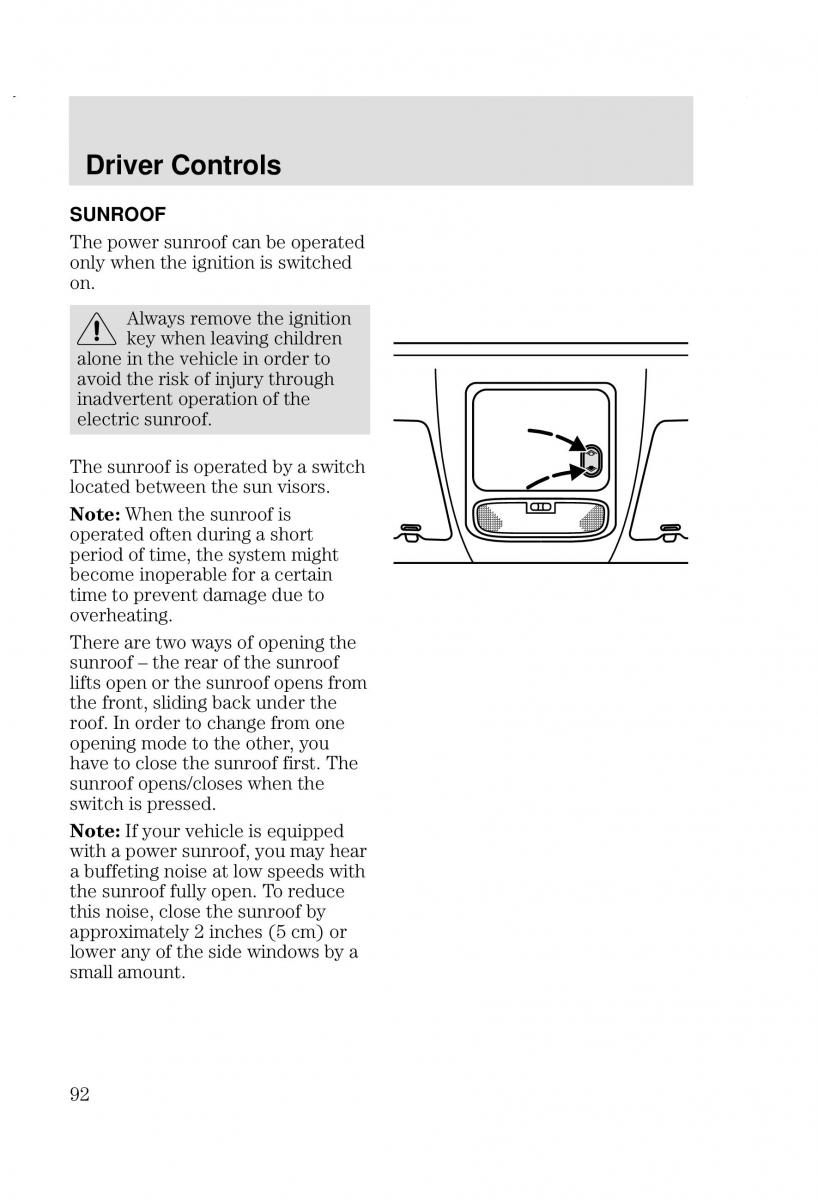 Ford Focus I 1 owners manual / page 92