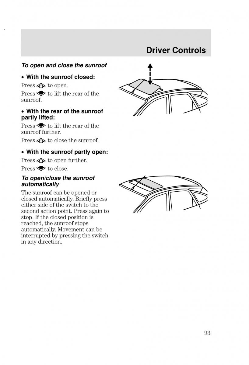 Ford Focus I 1 owners manual / page 93